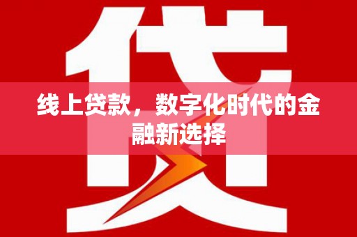 仁寿线上贷款，数字化时代的金融新选择