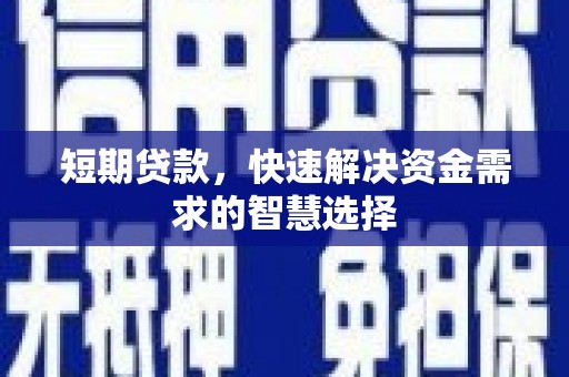 琼中短期贷款，快速解决资金需求的智慧选择