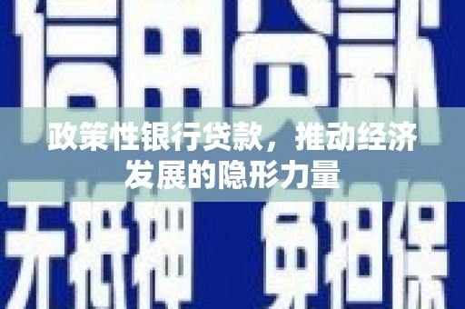 汝南政策性银行贷款，推动经济发展的隐形力量