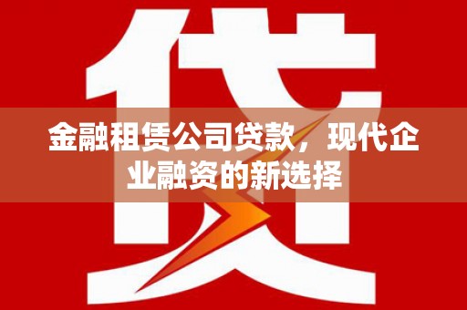 原州金融租赁公司贷款，现代企业融资的新选择