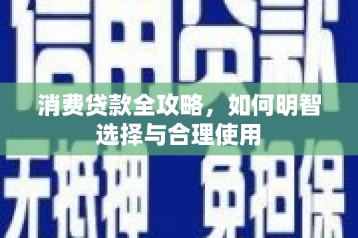 泌阳消费贷款全攻略，如何明智选择与合理使用