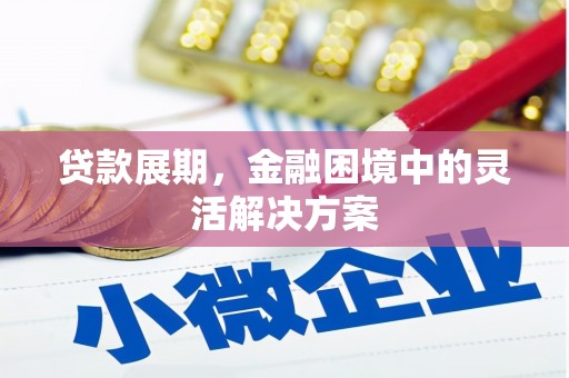 陵川贷款展期，金融困境中的灵活解决方案