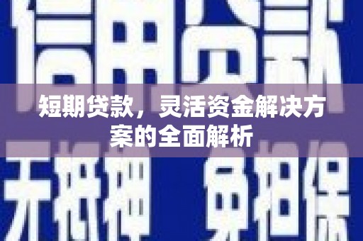 南丰短期贷款，灵活资金解决方案的全面解析