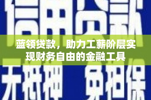 汝南蓝领贷款，助力工薪阶层实现财务自由的金融工具