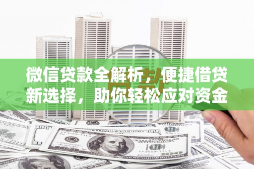 沾化微信贷款全解析，便捷借贷新选择，助你轻松应对资金需求